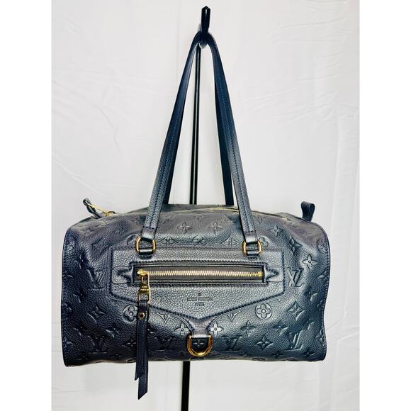 Louis Vuitton Monogram Empreinte Satchel Navy Leather Gold Hardware – Large - Picture 1 of 13